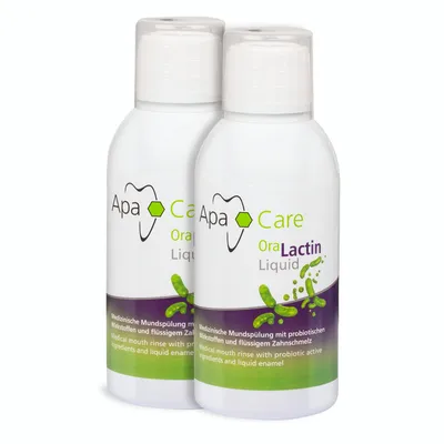 Produktbild von ApaCare OraLactin Liquid Medizinische Mundspülung 2x200ml Mundflora