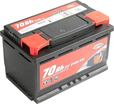 Productafbeelding van START accu, 70Ah, 12V, 600A, met rechterpool (pluspool), geschikt voor voertuigen van het type L3B