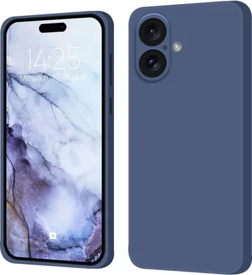 Produktbild von Hülle für Apple iPhone 16 Plus Case Cover Bumper Silikon Softgrip Schutzhülle Farbe: Lavendelblau