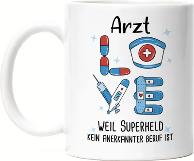 Produktbild von Ich Bin Arzt Weil Superheld Kein Anerkannter Job Ist Tasse Geschenk Danke Sagen