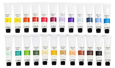 Image de Peinture gouache de différentes couleurs - 24x20ml.