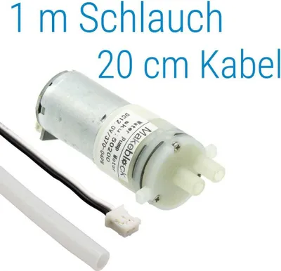 Produktbild von Makeblock mBuild Wasserpumpen-Set, Mini-Pumpe, Silikonschlauch 1 m, mBuild-Kabel 20 cm, 12 V