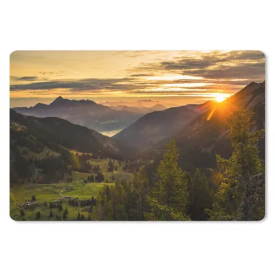 Produktbild von MuchoWow® Mauspad Mousepad Alpen - Berg - Sonne 27x18 cm - Mousepads - Maus Mat - Pad - Mausunterlage - Büroartikel - Desk Matten