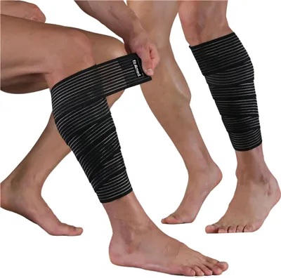 Immagine prodotto di FIT4MED | Bendaggio compressivo per il polpaccio - Nero - 126 cm - Elastico a pressione - Supporto per il polpaccio