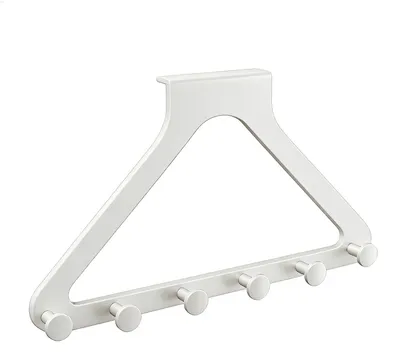 Produktbild von Robuster Türhänger mit 6 Haken – Platzsparende Aufbewahrungsmöglichkeit für Mäntel, Hüte, Schals, Handtücher – Ideal für Schlafzimmer, Badezimmer und Eingangsbereich