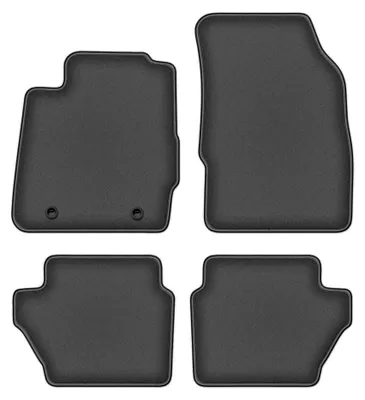 Imagen del producto de Alfombrillas de moqueta para Ford Fiesta MK7 2008-2011 (hatchback) – juego de 4 piezas, gris grafito, a medida – Wielganizator DURBAN