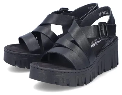 Produktbild von Rieker Damen-Sandalette Schwarz, Farbe:schwarz, EU Größe:36