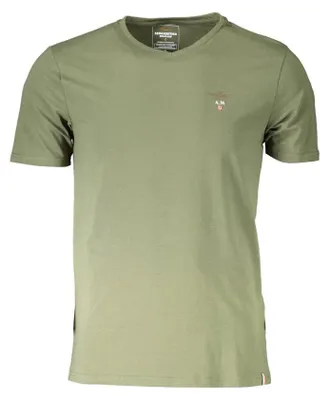 Zdjęcie produktu dla AERONAUTICA MILITARE T-shirt męski tekstylny zielony SF4727 - Rozmiar: M