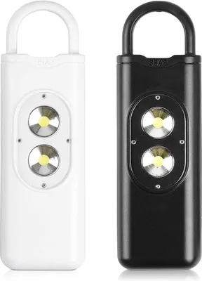 Obrázek produktu pro Osobní alarm pro ženy k sebeobraně – šperk pro sebeobranu – hlasitý alarm s dvojitým reproduktorem a blikajícím světlem – panický alarm.