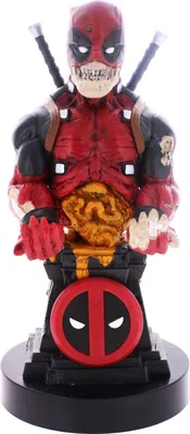 A zombie-themed Deadpool figurine is displayed against a white background.