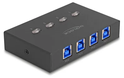 Zdjęcie produktu dla DeLOCK 11509, 5 Gbit/s, Przełącznik, Czarny, Plastik, 66 mm, 100 mm
