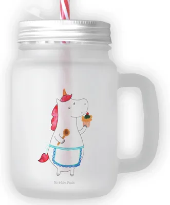 Produktbild von Mr. & Mrs. Panda Cocktailglas Einhorn Küche - Transparent - Geschenk, Torte, Koch, Kuchen, Glas Mit Strohhalm, Mason Jar, Deckel Und, Muffin, Unicorn, Becher