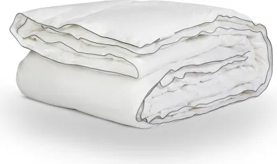 Immagine prodotto di Primavera Deluxe, copripiumino singolo in percal di cotone, colore bianco - 240x220 cm
