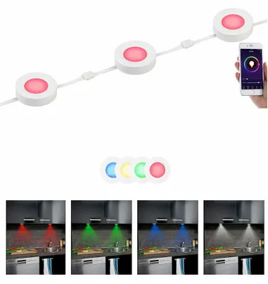 Image de 3 spots à LED RVBB encastrables connectés ULA-100