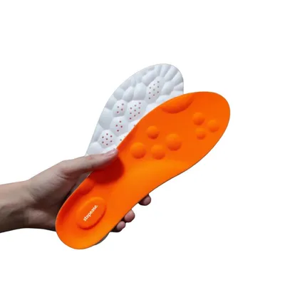 Immagine prodotto di Solette ortopediche riutilizzabili con punti massaggianti contro il dolore ai piedi - STEPEASE Orange 47 - 48