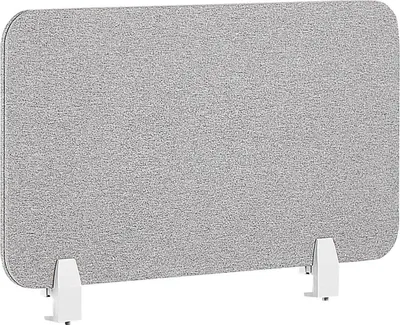 Obrázek produktu pro BELIANI Stolní přepážka světle šedá látkový potah 72 x 40 cm domácí kancelář home office
