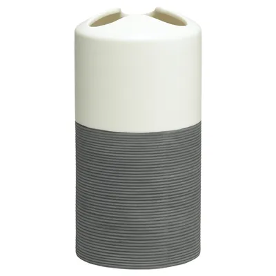 Produktbild von Sealskin Zahnbürstenhalter Doppio Porzellan grau, 361840314