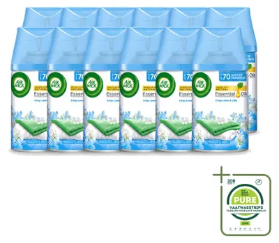 Immagine prodotto di 12 ricariche per diffusore automatico Air Wick Freshmatic - Profumo "Freschezza di bucato e lilla" - 250 ml - Confezione grande - 12 pezzi