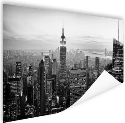 Produktbild von MuchoWow® Poster New York City Schwarz-Weiß-Fotodruck 180x120 cm - Fotoplakat