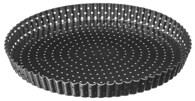 Runde Quicheform 28 cm, antihaftbeschichtet, herausnehmbarer Boden