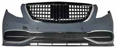 Productafbeelding van Stootbalk voor Mercedes V-Klasse W447, modeljaren 2014-2019, Sport Line design, met ondergril.