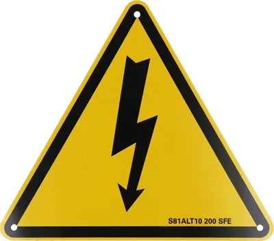 Produktbild von KS Tools Warnschild-Hybrid-Blitz, Aluminium, 200 mm