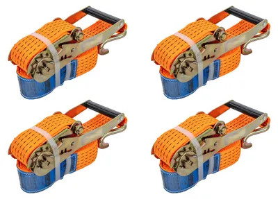 Obrázek produktu pro Sada čtyř oranžových přepravních pásů 4m/50mm/5t s napínákem