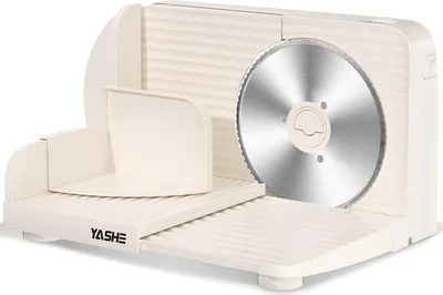 Produktbild von YASHE Elektrischer Faltbarer Allesschneider, 180W Brotschneidemaschine Mit 17 Cm