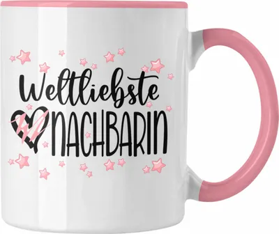 Produktbild von Trendation - Beste Nachbarin Tasse Geschenk Geburtstag Freundin Lieblings Nachbarin Geschenkidee Weltliebste Nachbarin Abschied Abschiedsgeschenk (Rosa)