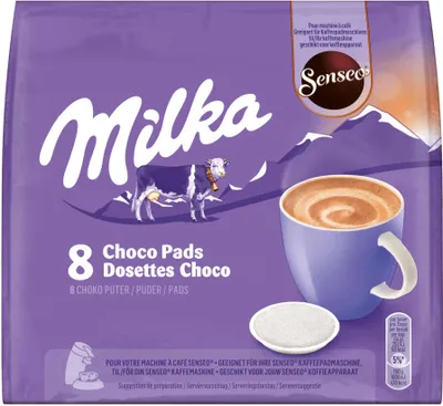 Produktbild von SENSEO Pads Milka Senseopads 80 Getränke Kakaogetränk Kakao-Pads Schoko Softpads