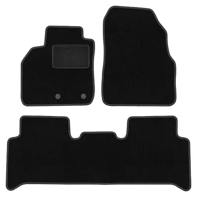Produktbild von Velours-Fußmatten für Renault Scenic II 2003-2009 (Minivan) – 4-tlg, Schwarz, passgenau – Wielganizator LUX