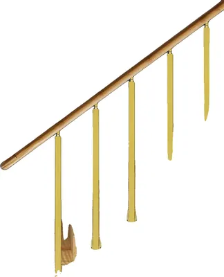Productafbeelding van Trapleuning, metalen balusters, staal, 100 cm hoogte, 8 cm voetstukmaat, 4 cm bovenste bevestigingsmaat, verstelbare installatie