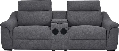 Produktbild von Vente-unique VERETO, Liegestuhlsofa, Wohnzimmer, Grau, 2 Sitz(e), Grau, Stoff