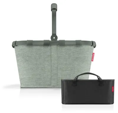 Produktbild von reisenthel Einkaufskorb Tasche Korb carrybag frame twist sage BK5049 + Organizer schwarz