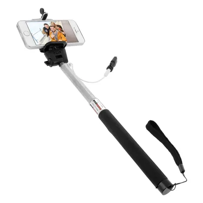 Produktbild von Selfiestick mit Teleskoparm – Lightning Anschluss, Kameraauslöser – Silber