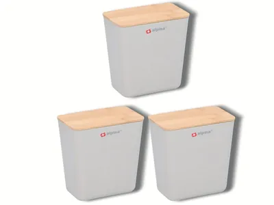 Produktbild von ALPINA Vorratsdosen, 3er-Set, 1 l, mit Bambusdeckel