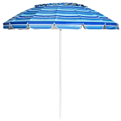 Produktbild von COSTWAY Sonnenschirm Strandschirm Marktschirm Gartenschirm neigbar Terrassenschirm mit Verankerung für Garten, Strand, Outdoor