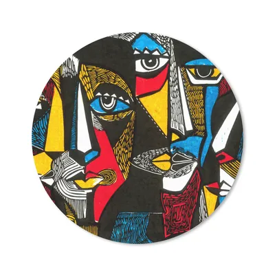 Produktbild von MuchoWow® Mauspad Mousepad Malerei - Ölgemälde - Kubismus 30x30 cm - Mousepads - Maus Mat - Pad - Mausunterlage - Tischunterlage - Schreibtischmatten