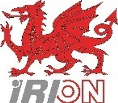 A red dragon logo above the text 'IRION' on a white background.