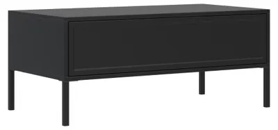 Produktbild von Selsey Velveto – Couchtisch mit Schublade - schwarz - 100x50 cm