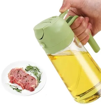 Produktbild von Öl-Sprühflasche 2-in-1 Glas 470ml Küchenöl-Dispenser