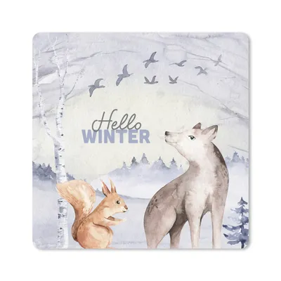 Produktbild von MuchoWow® Mauspad Mousepad Tiere - Schnee - Winter 30x30 cm - Mousepads - Maus Mat - Pad - Mausunterlage - Gaming