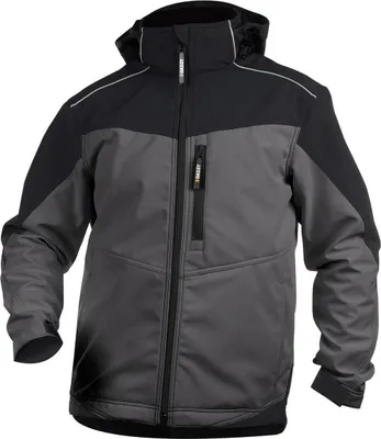 Produktbild von DASSY® Jakarta Zweifarbige Softshell-Jacke ZEMENTGRAU/SCHWARZ Gr.XS Länge: STANDARD