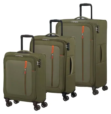 Produktbild von American Tourister Trolley Nitestream 3 PC Set A Olive / Orange olivgrün 77cm