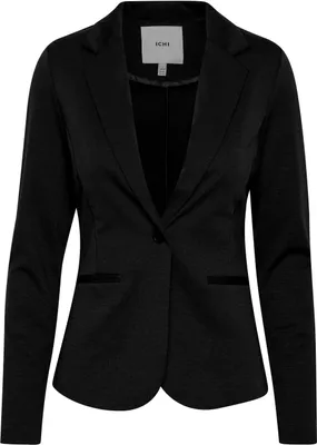 Image de ICHI IHKATE Femme Blazer Veste de costume avec forme à 1 bouton Stretch Col à revers Poches passepoilées Slim fit