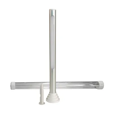 Produktbild von Coen Bakker Stableuchte LED Akku Campingleuchte USB Dimmer silber Powerbank IP65 Erdspieß
