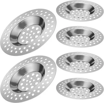 Productafbeelding van Famanu afvoerkleppen set, 6 stuks - roestvrij staal, 7 x 0,7 cm