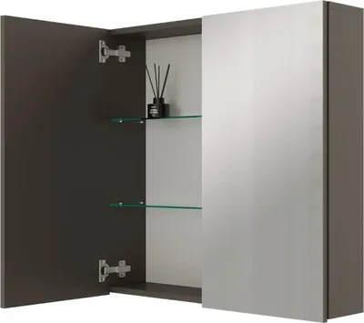 Produktbild von Planetmöbel ARIA Spiegelschrank für das Bad 70 cm Anthrazit, ohne Leuchte und Steckdose