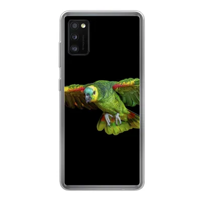 Produktbild von MuchoWow® Handyhülle Schutzhülle Hülle für Samsung Galaxy A41 Papagei - Vogel - Federn Silikon Softcase Handy Hülle - Mobiltelefon