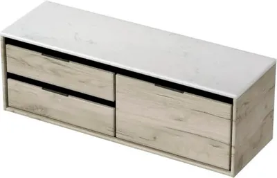 Obrázok produktu pre Kúpeľňová skrinka pod umývadlo Sanox Loft craft oak 141 x 47 x 46 cm